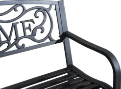 Outsunny Gartenbank 2-Sitzer Sitzbank Bank Parkbank Metall Gartenmöbel -Deutschland Garten Zier Verkaufs-Shop 010238d5ce37966493b701ec9f2f5d9e