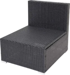 Poly-Rattan-Garnitur Brescia, Gartengarnitur Sitzgruppe Sofa Lounge-Set Schwarz, Kissen Anthrazit -Deutschland Garten Zier Verkaufs-Shop 0119dfbfe80b23dbfb9c4f501fc88457