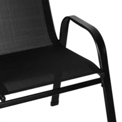 Gartenstuhle 4er Set Mit Armlehnen Aus Aluminium Wetterfest Stapelbare Gartenstühle Stahl Und Textilene Schwarz 20871 -Deutschland Garten Zier Verkaufs-Shop 01360ac417cc6d93552a9f5e5c9fc449