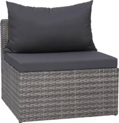 VidaXL 5-tlg. Garten-Sofagarnitur Mit Polstern & Kissen Poly Rattan Grau -Deutschland Garten Zier Verkaufs-Shop 0159de061e18a91cd2f0ba6b6d466ce7 1