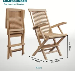 KMH® 2er SET TEAK Klappstühle Mit Armlehnen -Deutschland Garten Zier Verkaufs-Shop 01bb96aebbb0e218b4371df8483fb150