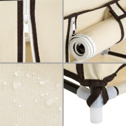 Tectake Stoffschrank 6 Fächer 107x175x45cm - Beige -Deutschland Garten Zier Verkaufs-Shop 024264d271116c7fbee2fef652bb037a