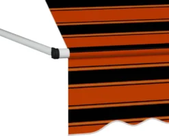 VidaXL Einziehbare Markise Handbetrieben 400 Cm Orange Und Braun -Deutschland Garten Zier Verkaufs-Shop 025e2e16961ff48e8978208d1061b80f