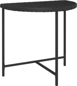 VidaXL Gartentisch Schwarz 80x50x75 Cm Poly Rattan