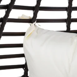 Outsunny Rattansessel In Tropfenform, Gartensessel Mit Sitzkissen, Erhöhter Rattanstuhl, Stahl, Braun, 101 X 89 X 156 Cm -Deutschland Garten Zier Verkaufs-Shop 039c8694a622c49cc34be8e11f606a3a