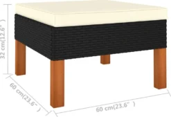 VidaXL 4-tlg. Garten-Lounge-Set Mit Kissen Poly Rattan Schwarz -Deutschland Garten Zier Verkaufs-Shop 03bf5cc96bad2565a8256411090ed593