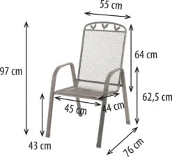 Greemotion Gartenstuhl 6er Set Toulouse Grau Metall -Deutschland Garten Zier Verkaufs-Shop 04436e8d6ed867a8874519761d86c833