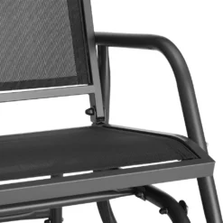 Tectake Schaukelbank Greta 2-Sitzer 121x72x86,5cm - Schwarz -Deutschland Garten Zier Verkaufs-Shop 04b3b36e4a0f86fe8b3d1b48ea2dd000