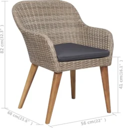 VidaXL Gartenstühle Mit Polstern 2 Stk. Poly Rattan Braun -Deutschland Garten Zier Verkaufs-Shop 05fd0cdcf551b4fb17d6f132559dbd08