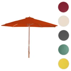 Sonnenschirm Lissabon, Gartenschirm Marktschirm, Ø 3,5m Polyester/Holz 7kg Terracotta -Deutschland Garten Zier Verkaufs-Shop 060a1ca23eae2c1c393d87868692b78f