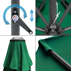 Wohaga® Sonnenschirm 'Sydney' Ø3xH2,5m Grün -Deutschland Garten Zier Verkaufs-Shop 06454eef741ffde3b1095585fc9fd3af