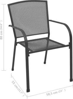 VidaXL Gartenstühle 4 Stk. Mesh-Design Anthrazit Stahl -Deutschland Garten Zier Verkaufs-Shop 06a822c528fab207b7ad5dc980cfc0eb