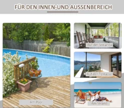 Outsunny Adirondack Gartenstuhl Schaukelstuhl Schaukelsessel Gartensessel Gartenmöbel Balkonstuhl Weiß 77 X 94 X 97 Cm -Deutschland Garten Zier Verkaufs-Shop 0750f21c37a8846bce06261cd6efb0d8