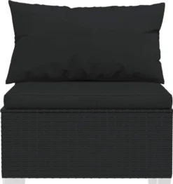 VidaXL 4-Sitzer-Sofa Mit Kissen Schwarz Poly Rattan -Deutschland Garten Zier Verkaufs-Shop 0764f72fd6993c18777a336745ff46b1