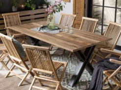 Möbilia Gartenstuhl 2er-Set Aus Teak Holz | Klappbar | B 47 X T 57 X H 89 Cm | Natur | 11020003 | Serie GARTEN -Deutschland Garten Zier Verkaufs-Shop 076852921473756fb79e676c4b67b2f4