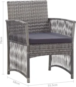 VidaXL Gartensessel Mit Sitzkissen 2 Stk. Anthrazit Poly Rattan -Deutschland Garten Zier Verkaufs-Shop 09033c68c8f4198316dbf2543c04db04