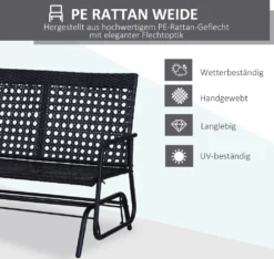 Outsunny Schaukelbank Gartenschaukel Gartenbank Sitzbank Schaukel 2-Sitzer Polyrattan -Deutschland Garten Zier Verkaufs-Shop 090fb17f83a3ecbaa141927efc0fe247