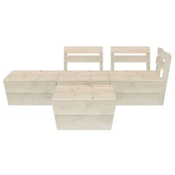 VidaXL 4-tlg. Garten-Paletten-Lounge-Set Imprägniertes Fichtenholz -Deutschland Garten Zier Verkaufs-Shop 09419a85ab7f548c168c432d86f7398f