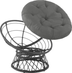 Tectake Rattansessel Gargano Drehbar - Schwarz -Deutschland Garten Zier Verkaufs-Shop 09459e39186052a00f94740ec65f20c8