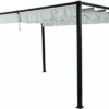 Pavillon Sky, 300x400cm, Gestell Aus Aluminium/Stahl, Pulverbschichtet In Anthrazit, Dach Aus Polyester 200g In Grau, Zerlegt Im Karton Verpackt