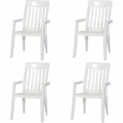 SIEGER Palma SET 4x Stapelsessel Weiß L56155 Kunststoff -Deutschland Garten Zier Verkaufs-Shop 0a1ffd4f32a7e839f0b0e8443b515747