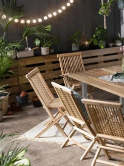 Möbilia Gartenstuhl 2er-Set Aus Teak Holz | Klappbar | B 47 X T 57 X H 89 Cm | Natur | 11020003 | Serie GARTEN -Deutschland Garten Zier Verkaufs-Shop 0a2f93b841f15a7c6f440581e60d996b