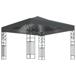 VidaXL Pavillon Mit LED-Lichterkette 3x3 M Anthrazit