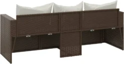 VidaXL Gartensofa 3-Sitzer Mit Kissen Braun Poly Rattan -Deutschland Garten Zier Verkaufs-Shop 0a971b3ff600836d325a42cfd11632e6