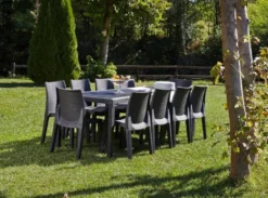 Rechteckiger Ausziehbarer Gartentisch, Italy, Farbe Anthrazit, Maße 150 X 72 X 90 Cm (ausziehbar Bis 220 Cm) -Deutschland Garten Zier Verkaufs-Shop 0b08e39b5fd4fc2924cd4f2475c572c0