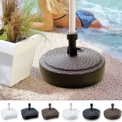 Sonnenschirmständer Schirmständer Befüllbar Wetterfest Rund Eckig, Form/Farbe:rund Anthrazit -Deutschland Garten Zier Verkaufs-Shop 0b4d0f50a695c2ca47b525be0c63ce81