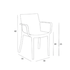 Gartenbarstuhl Mit Modernen Armlehnen Matrix Armchair BICAFarbe: Weiß, Höhe (cm): 82, Breite (cm): 58, Tiefe (cm): 55, Zusammensetzung: POLYPROPYLENE, Modelle: MATRIX ARMCHAIR, Länge (cm): 55 -Deutschland Garten Zier Verkaufs-Shop 0b587c3e67d8cfcb112b90aec079abff