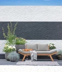 Dehner Gartenmöbel Sofa Macao, Inkl. Polster, Ca. 203 X 63 X 44 Cm, FSC® Akazienholz/Polyester, Geölt, Braun/grau -Deutschland Garten Zier Verkaufs-Shop 0bad6c75be6ee16f315668f163780bdf