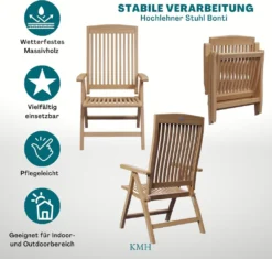 KMH® Teak Hochlehner *Orlando* -Deutschland Garten Zier Verkaufs-Shop 0c0bfb976d363c15be099fec4987bd84