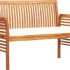 VidaXL 2-Sitzer Gartenbank Mit Kissen 120 Cm Massivholz Akazie