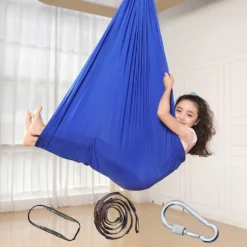Kinder Schwingen Hängematte, Indoor Schaukel Elastisch Cuddle Hammock Sensory Swing Ideal Für ADHS, Asperger Und Sensorische Integration Sowie Autismustherapie(Blau,150 X 280CM) -Deutschland Garten Zier Verkaufs-Shop 0c95759772e247540420155ec800fbed