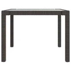 VidaXL Gartentisch 90x90x75 Cm Gehärtetes Glas Poly Rattan Braun -Deutschland Garten Zier Verkaufs-Shop 0ca7d509aa1596ba145be7c8bf73d375
