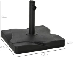Outsunny Sonnenschirmständer 20 Kg Schirmständer Für Sonnenschirm Schirmstangen 30-38 Mm Sonnenschirmfuß Für Garten Terrasse Balkon Zement 41,5 X 41,5 Schwarz -Deutschland Garten Zier Verkaufs-Shop 0d8851986463e818030a8ccfef2e8cfe