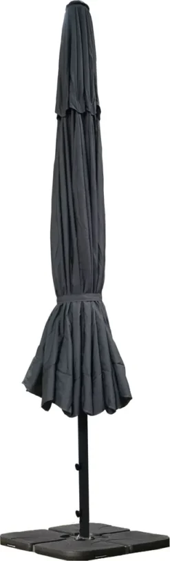 Sonnenschirm Meran Pro, Gastronomie Marktschirm Mit Volant Ø 5m Polyester/Alu 28kg Anthrazit Mit Ständer -Deutschland Garten Zier Verkaufs-Shop 0ef74f286acddab6c9488995a27873e0