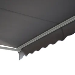 Outsunny Markise Gelenkarmmarkise Sonnenschutz 3,5x2,5m Mit Handkurbel Grau Alu+Polyester -Deutschland Garten Zier Verkaufs-Shop 0f1454dc050e786cf377a35ec37cf639