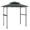 VidaXL Grillpavillon Mit Seitenregalen Anthrazit 240x150x243 Cm Stahl