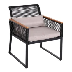 Garten-Garnitur HWC-K42, Gartenlounge Lounge-Set Sitzgruppe Sofa, Seilgeflecht Rope Polywood Stahl, Polster Hellgrau -Deutschland Garten Zier Verkaufs-Shop 119e62ad980aade1d9b903688e037a9f