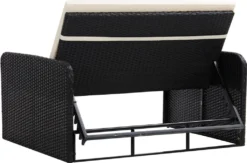 VidaXL 2-tlg. Garten-Lounge-Set Mit Auflagen Poly Rattan Schwarz -Deutschland Garten Zier Verkaufs-Shop 11a0b702cba54c6b8aceb7c756f288dd