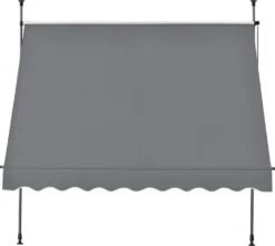 Pro-Tec Klemmmarkise 150x120x200-300cm Markise Balkonmarkise Ohne Bohren Mittelgrau -Deutschland Garten Zier Verkaufs-Shop 125a1935c970070570c75e36bd116615