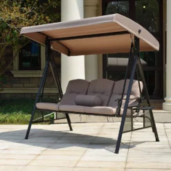 HOME DELUXE - Hollywoodschaukel DESCANSO Beige Doppel Gartenliege Lounge-Pavillon -Deutschland Garten Zier Verkaufs-Shop 1347a6f9e8236f485303e134da887143