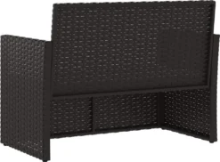 VidaXL Gartenbank Mit Kissen Schwarz 105 Cm Poly Rattan -Deutschland Garten Zier Verkaufs-Shop 143c5709121bf9c6534a596693ac38bb