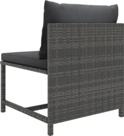 VidaXL 10-tlg. Garten-Lounge-Set Mit Kissen Poly Rattan Grau -Deutschland Garten Zier Verkaufs-Shop 1445ce281b6f03947203208f9e185807