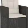 VidaXL Gartensessel Mit Kissen Schwarz Poly Rattan