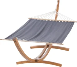 Hängematte Langadia Mit Gestell 200 X 150 Cm Hängeschaukel Max. 120 Kg Outdoor Hängesitz Hängeliege Gestell Aus Massivholz Dunkelgrau -Deutschland Garten Zier Verkaufs-Shop 1502c2c5efb2acb7aa580c692e44a3d8