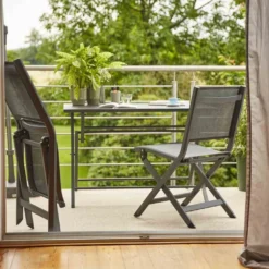 Siena Garden Luiz Klapptisch 110x70cm, Matt Anthrazit -Deutschland Garten Zier Verkaufs-Shop 152e0ecc081944a4183e051e1a066da3