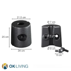 OK-Living Pavillongewicht Pavillonstandfüße Beschwerung Anthrazit Gartenzelt -Deutschland Garten Zier Verkaufs-Shop 153e81e0ea6c3eecab55abc10d0f5d7b